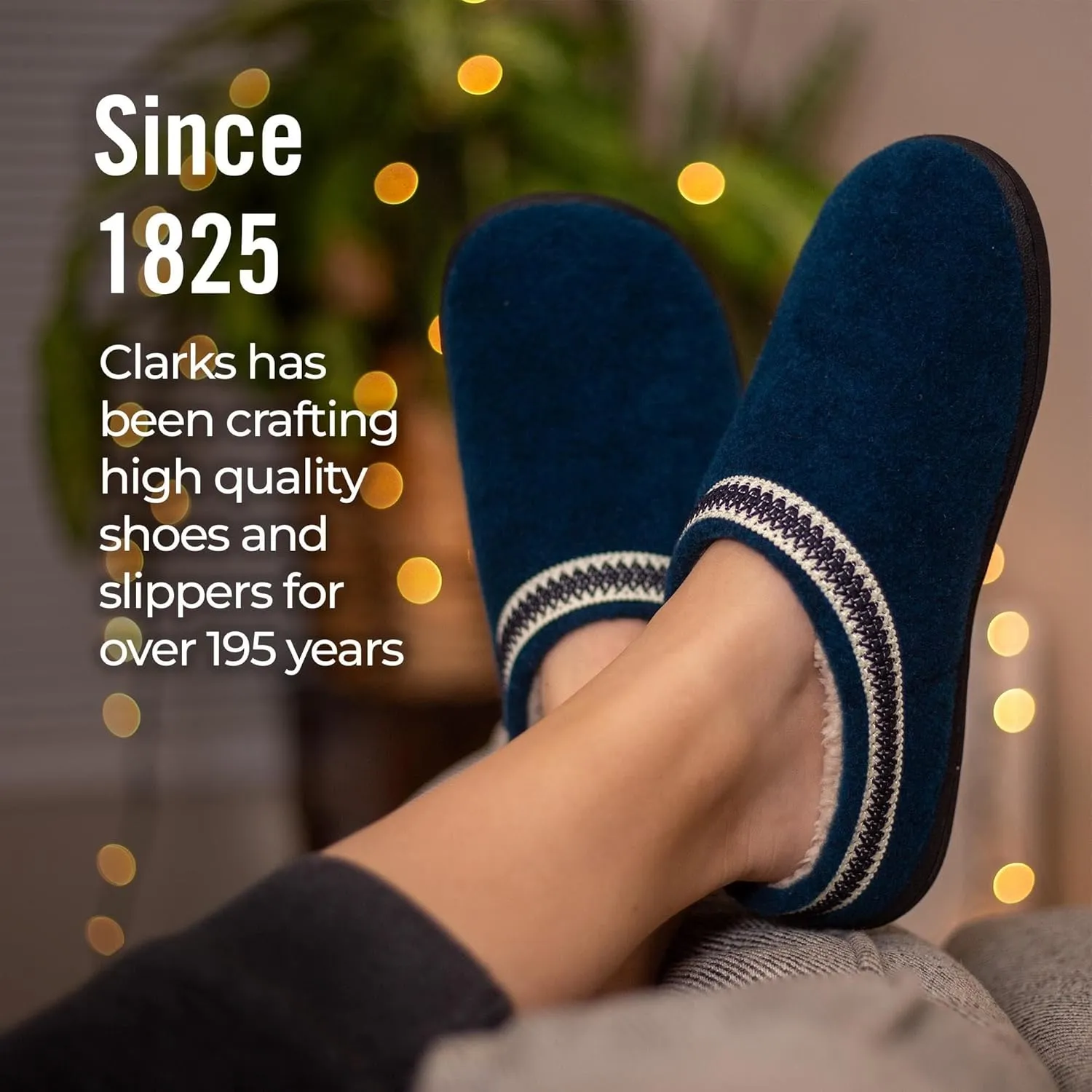 Clarks Womens Wool Felt Clog Slippers JMH1319T - Warm Cozy Plush Faux Fur Lined - Indoor Outdoor House Slipper for Women