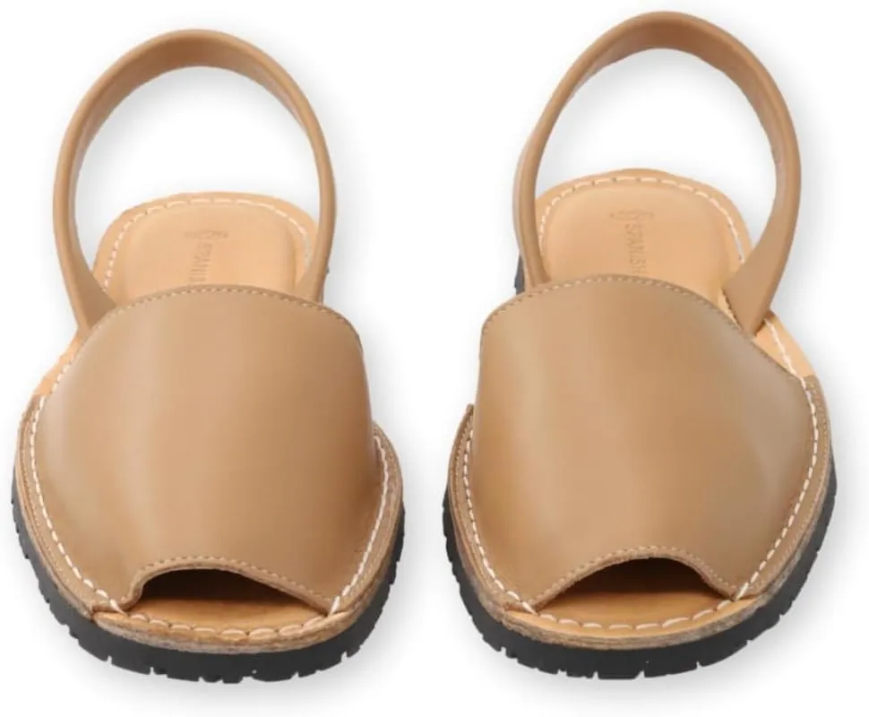 Classic Flat Sandals for Women – Dressy Soft Leather Peep Toe Women’s Flat Sandals, Casual Slip on Flats