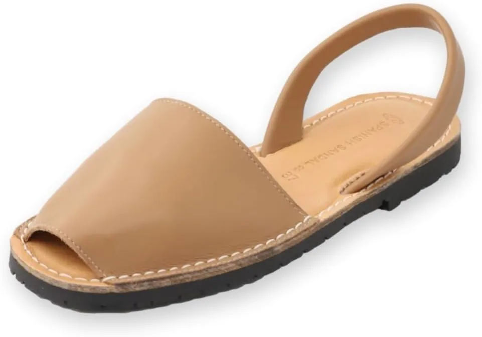 Classic Flat Sandals for Women – Dressy Soft Leather Peep Toe Women’s Flat Sandals, Casual Slip on Flats