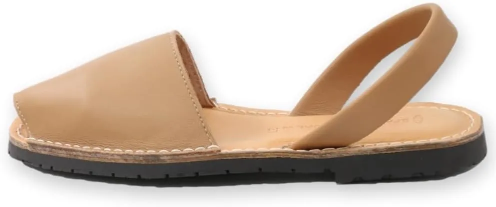 Classic Flat Sandals for Women – Dressy Soft Leather Peep Toe Women’s Flat Sandals, Casual Slip on Flats