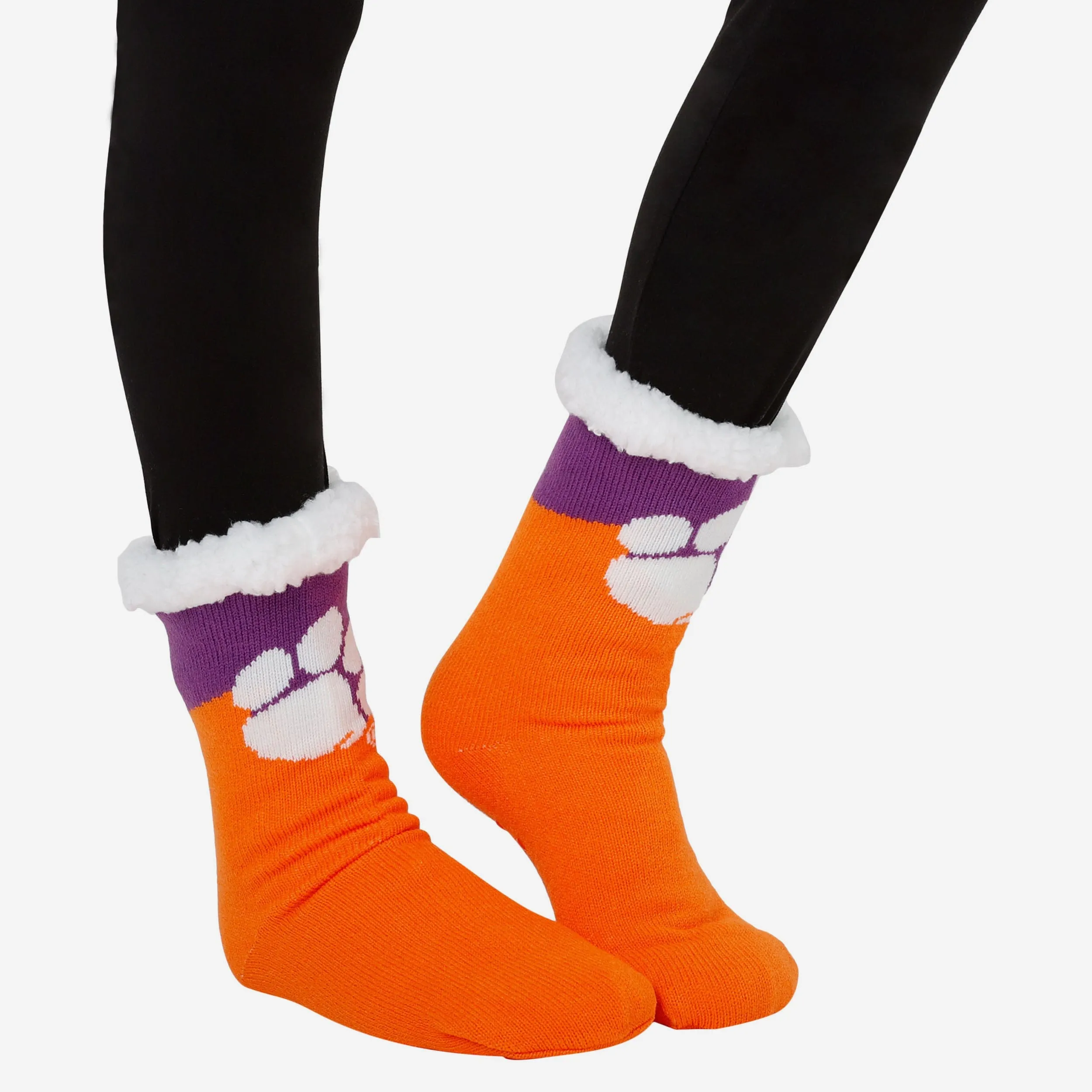 Clemson Tigers Womens Fan Footy 3 Pack Slipper Socks