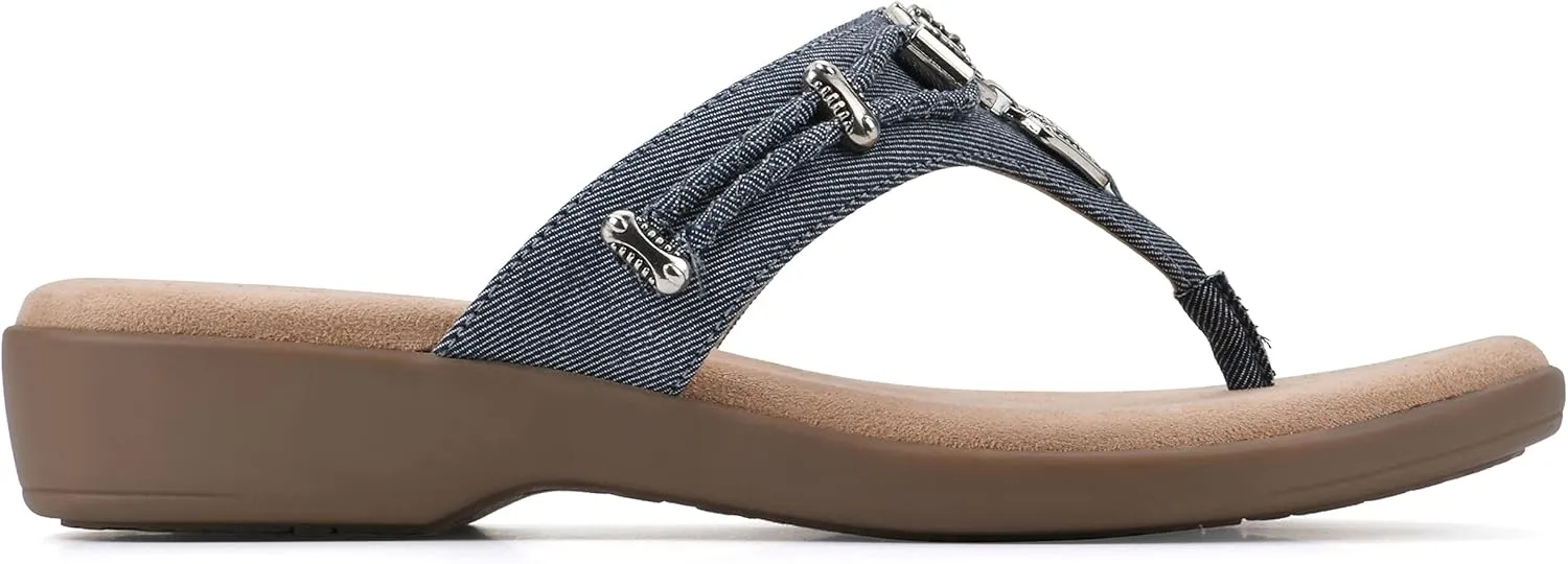 CLIFFS BY WHITE MOUNTAIN Women's Bailee Cushioned Flip Flop Sandal