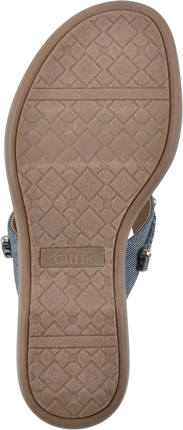 CLIFFS BY WHITE MOUNTAIN Women's Bailee Cushioned Flip Flop Sandal