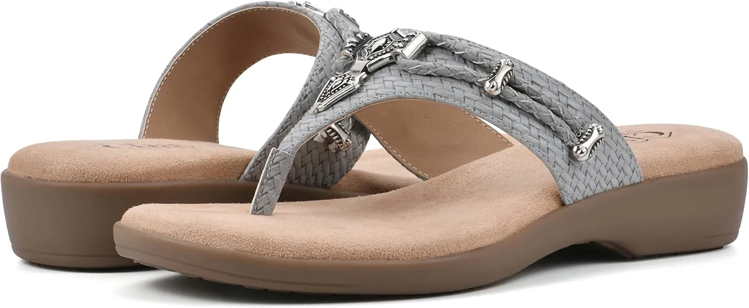 CLIFFS BY WHITE MOUNTAIN Women's Bailee Cushioned Flip Flop Sandal