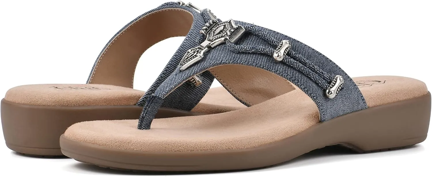 CLIFFS BY WHITE MOUNTAIN Women's Bailee Cushioned Flip Flop Sandal