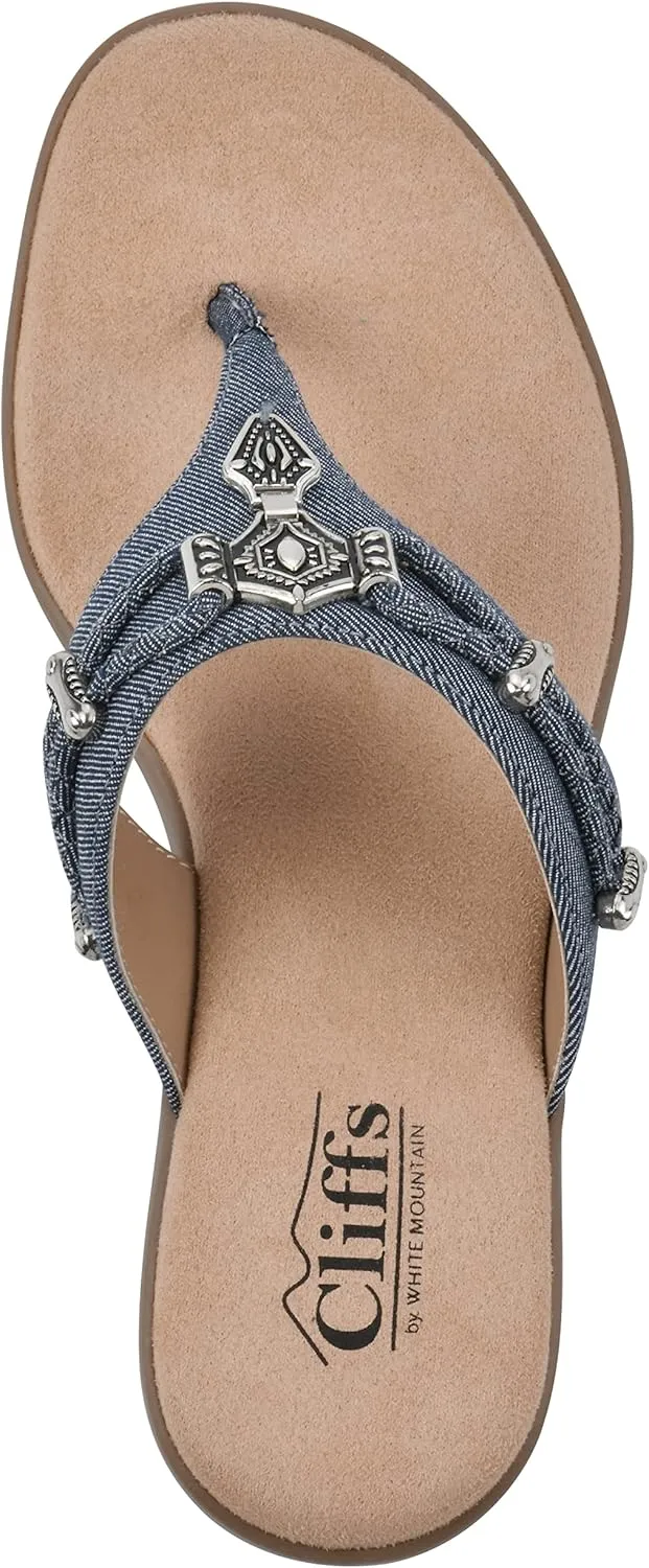 CLIFFS BY WHITE MOUNTAIN Women's Bailee Cushioned Flip Flop Sandal