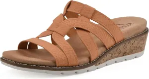 CLIFFS BY WHITE MOUNTAIN Women's Tinisha Strappy Cork Wedge Sandal
