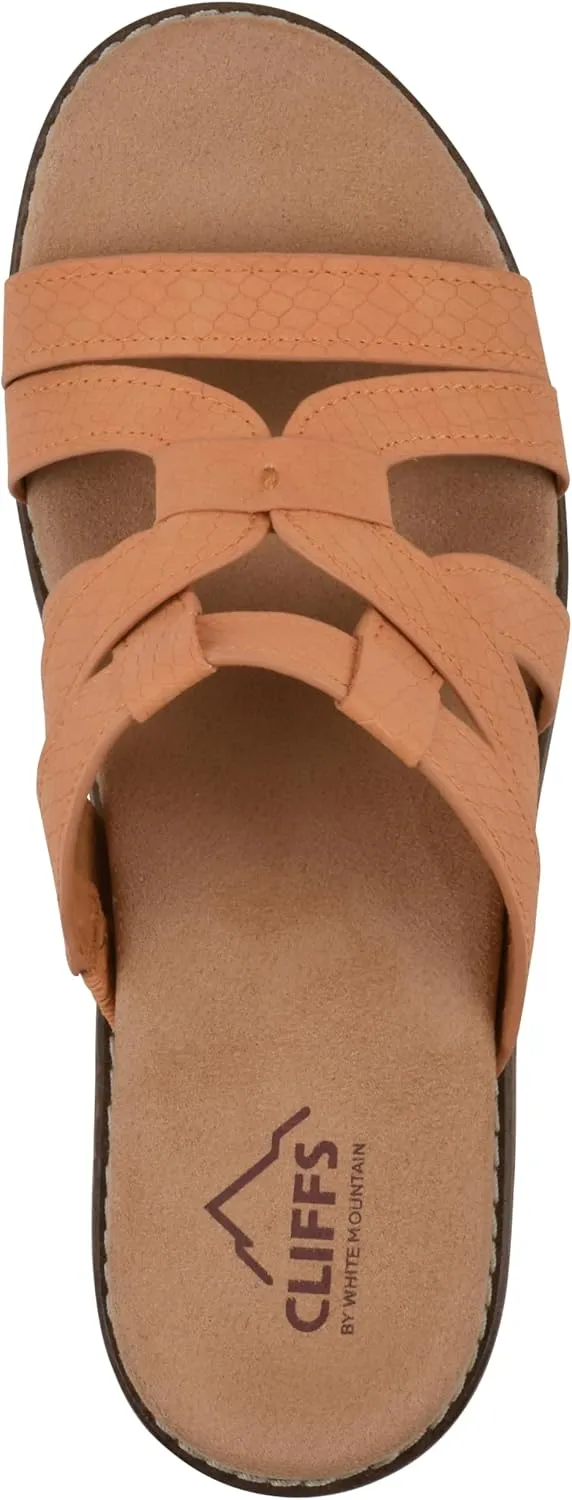 CLIFFS BY WHITE MOUNTAIN Women's Tinisha Strappy Cork Wedge Sandal
