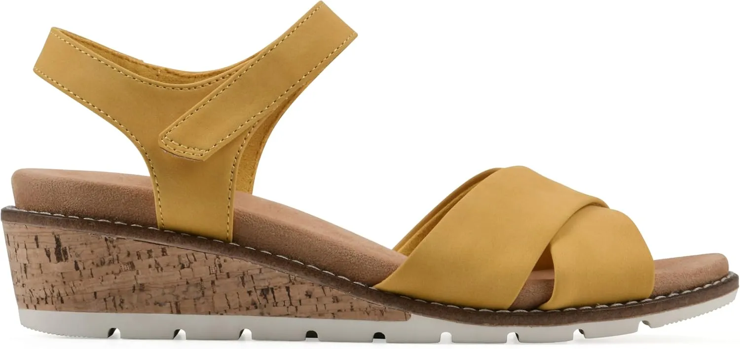 CLIFFS BY WHITE MOUNTAIN Women's Tinna Cork Wedge Sandal