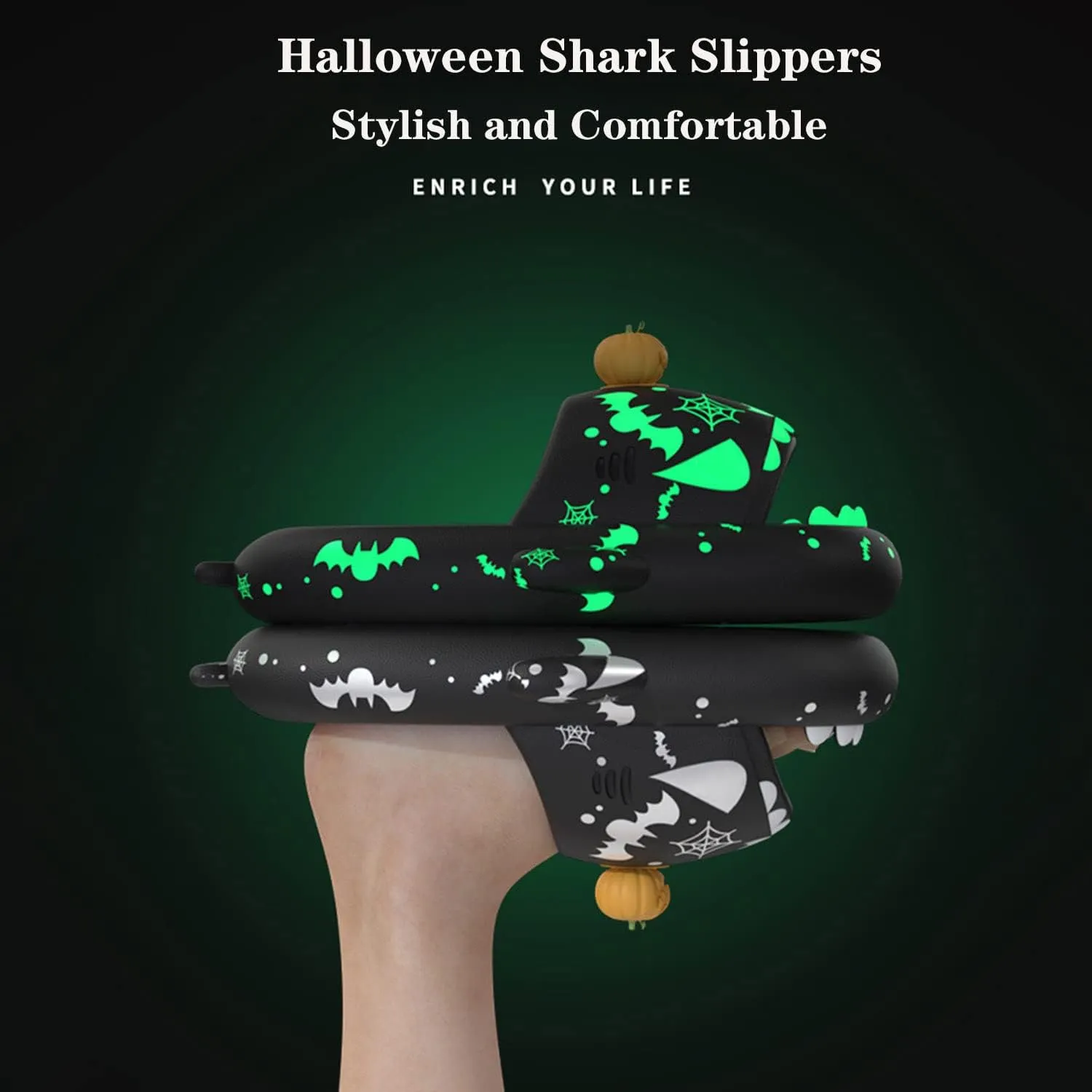 Cloud Shark Slides Galaxy Shark Slides Glow in The Dark, Galaxy Shark Slides with Glitter, Sharky Chanclas, Shark Slides Non-Slip Cloud Pillow Slippers for Women Men