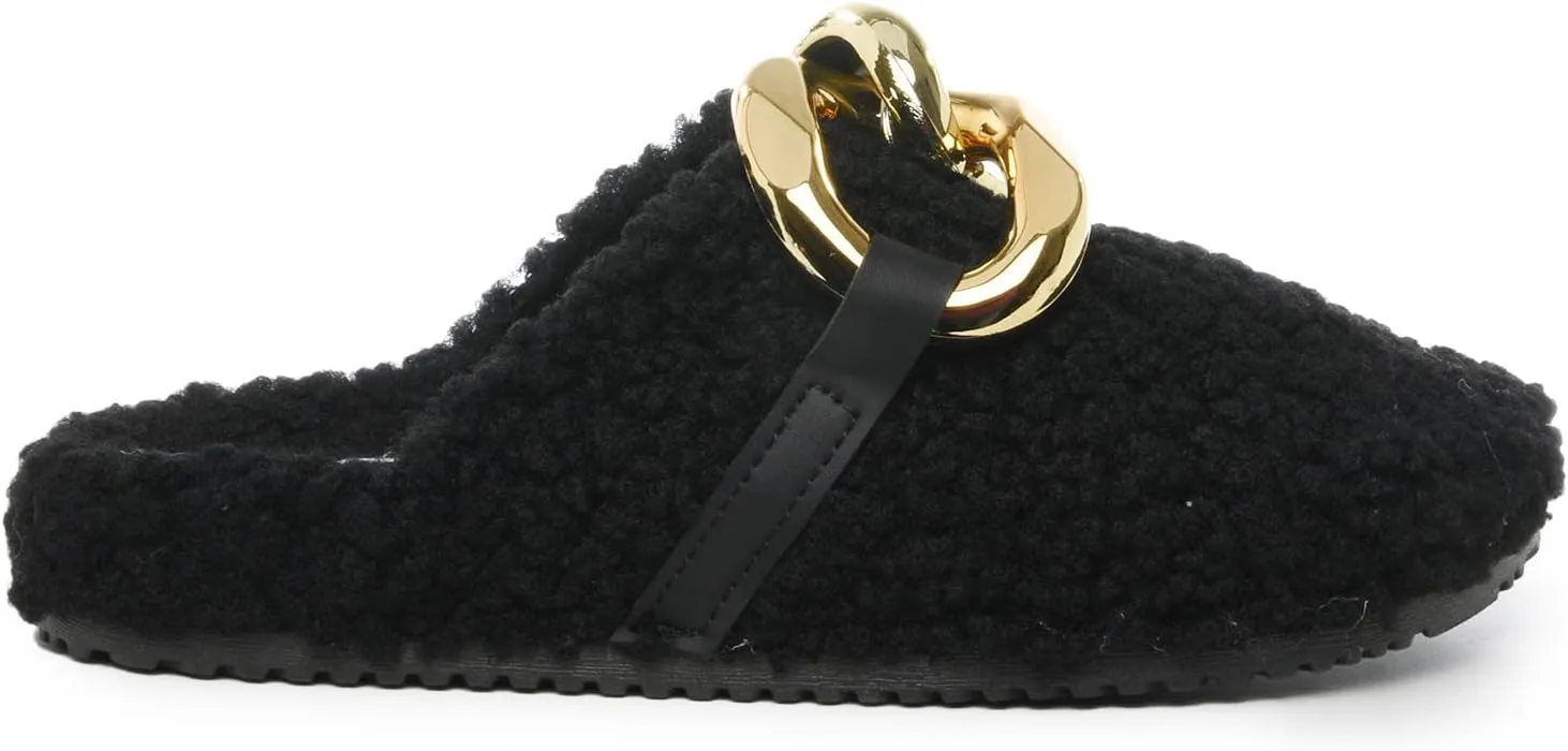 CLOUDAIR Fantsie Womens Fuzzy Slippers for House, Indoor & Outdoor - Furry Faux Plush Slipper - Lightweight & Comfortable Winter Shoes with Rubber Outsole