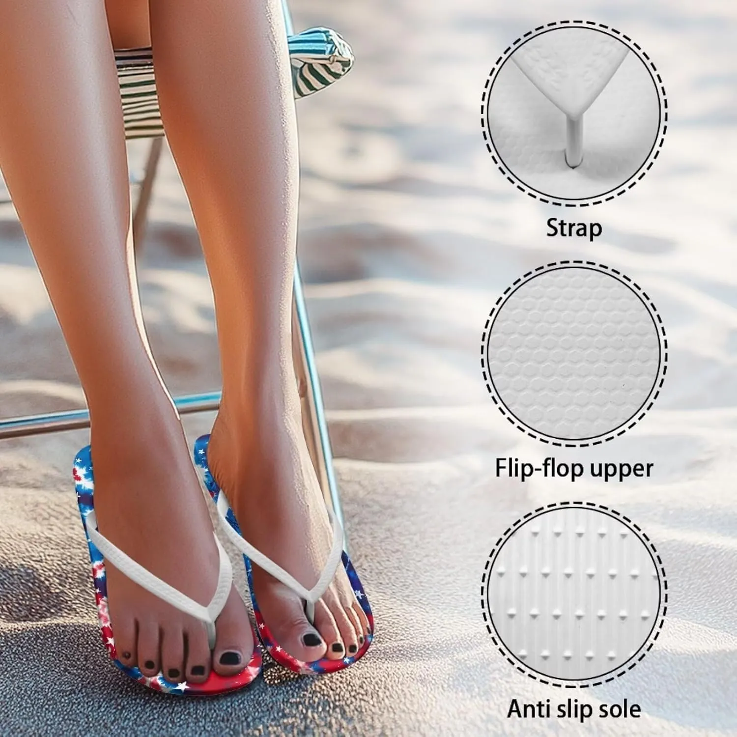 Coloranimal Flip Flops Women Thong Sandals Summer Beach Sandals for Women 2025 Beach Shoes Lightweight Comfort Ladeis Slippers Shower Shoes for Vocation