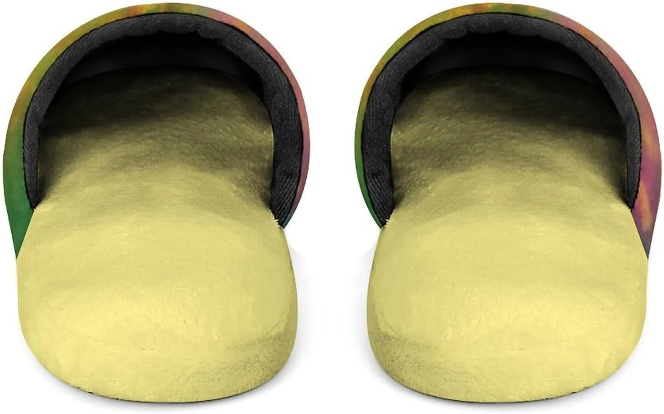 Colorful Seaside Elephants Women's Slipper Non Slip Comfortable Winter Warm Home House Shoes