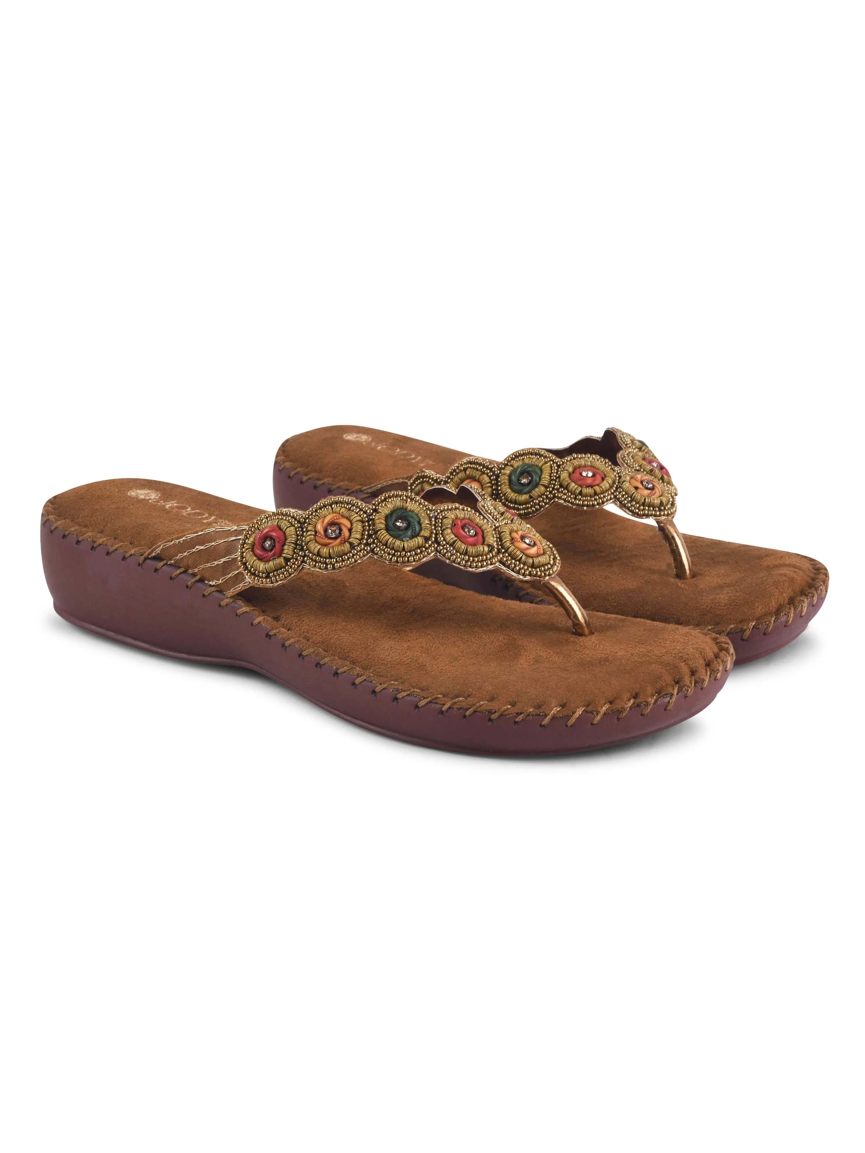 Comfy Beaded Doctor Heel Slipper