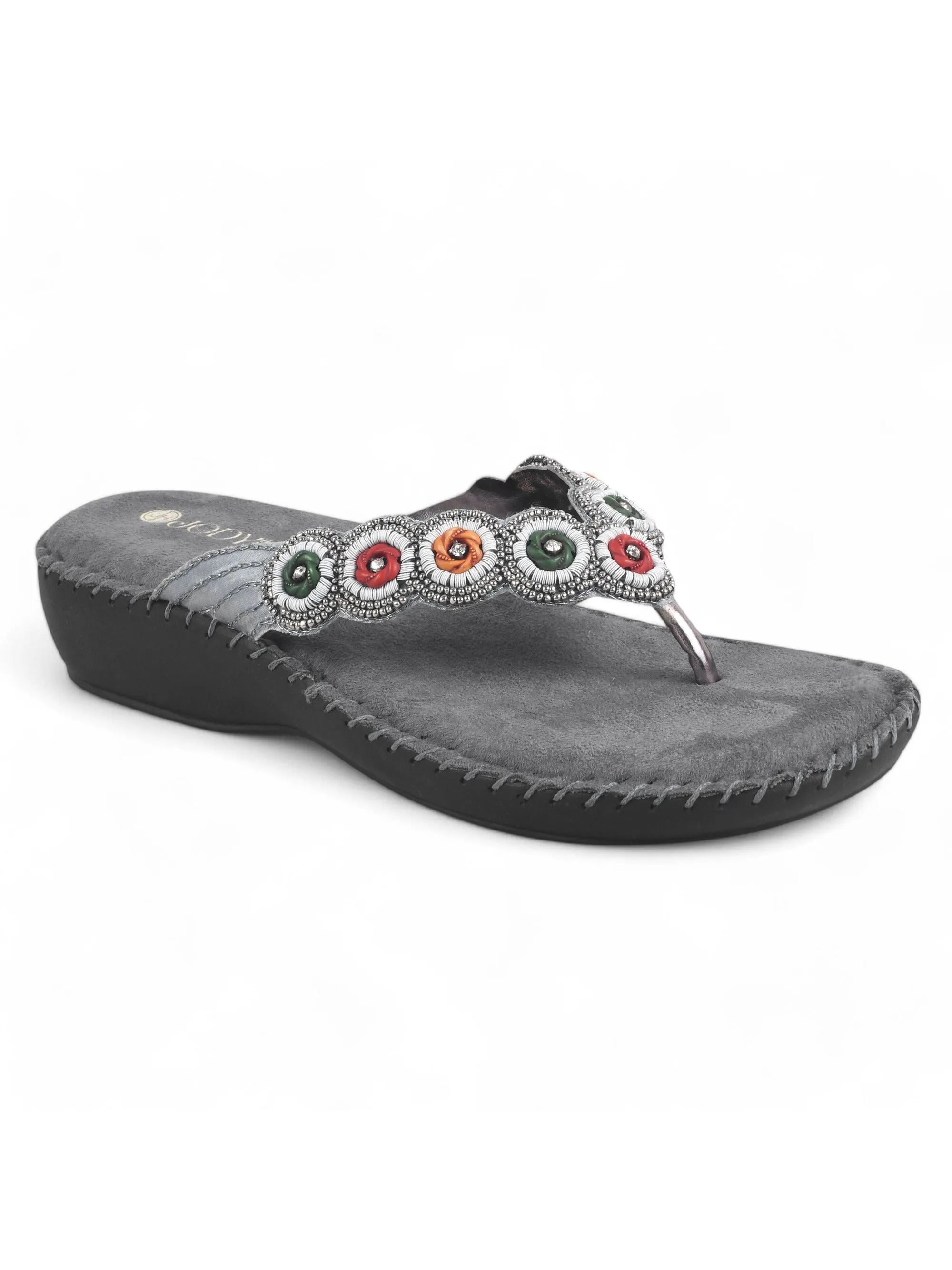 Comfy Beaded Doctor Heel Slipper