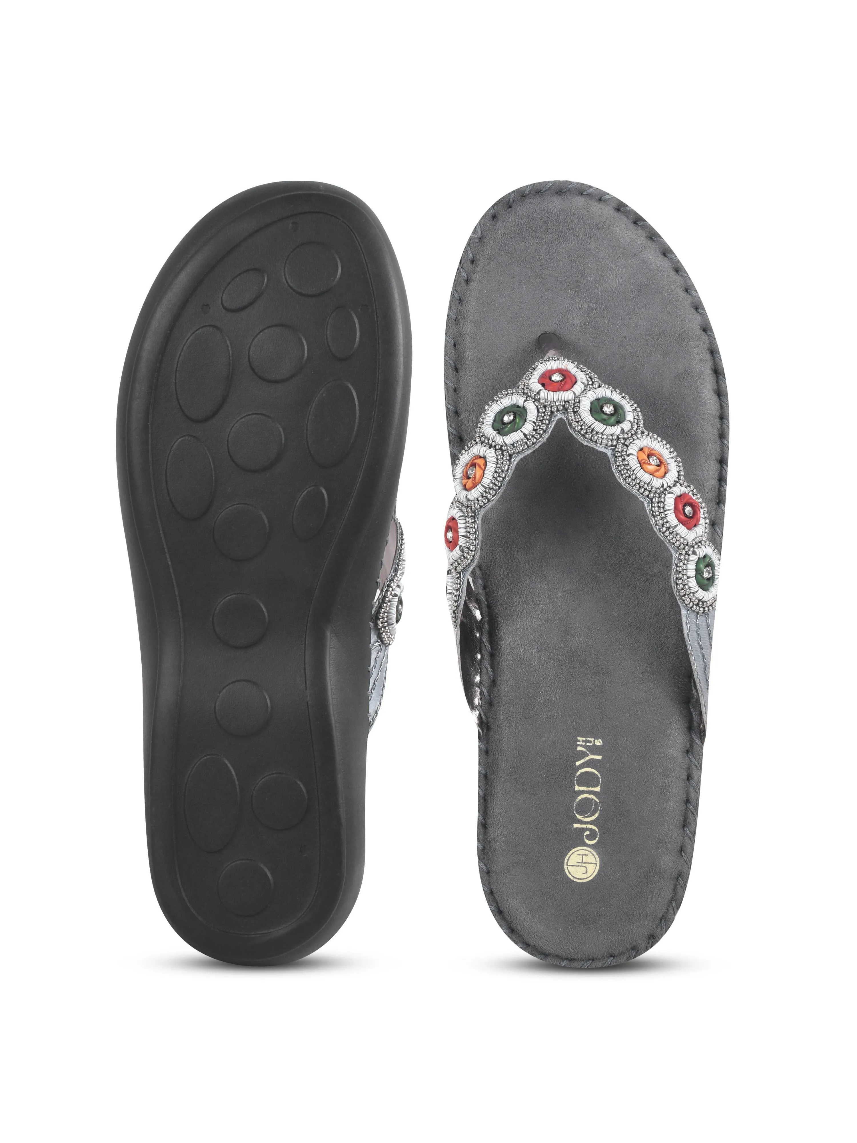 Comfy Beaded Doctor Heel Slipper