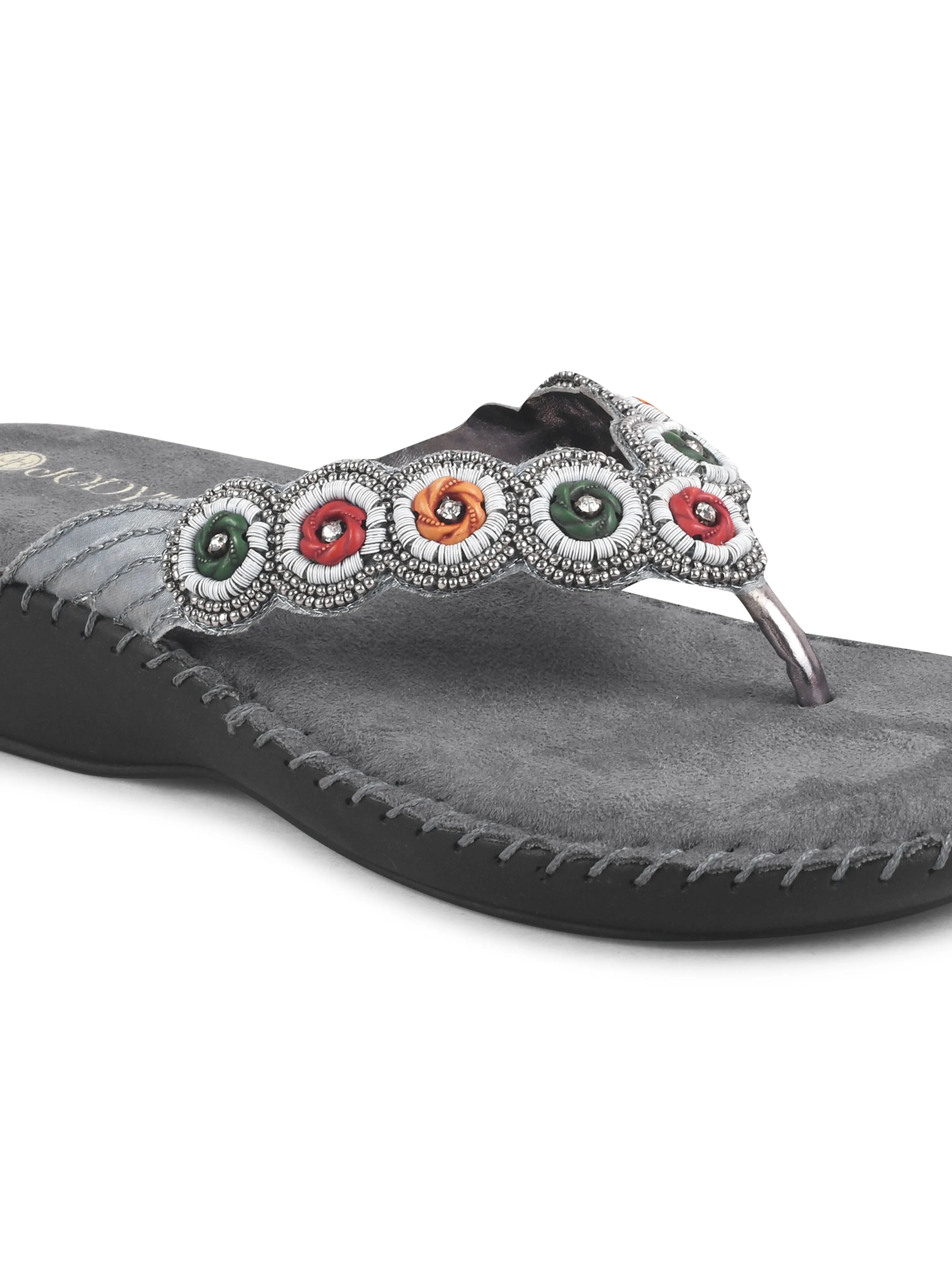 Comfy Beaded Doctor Heel Slipper
