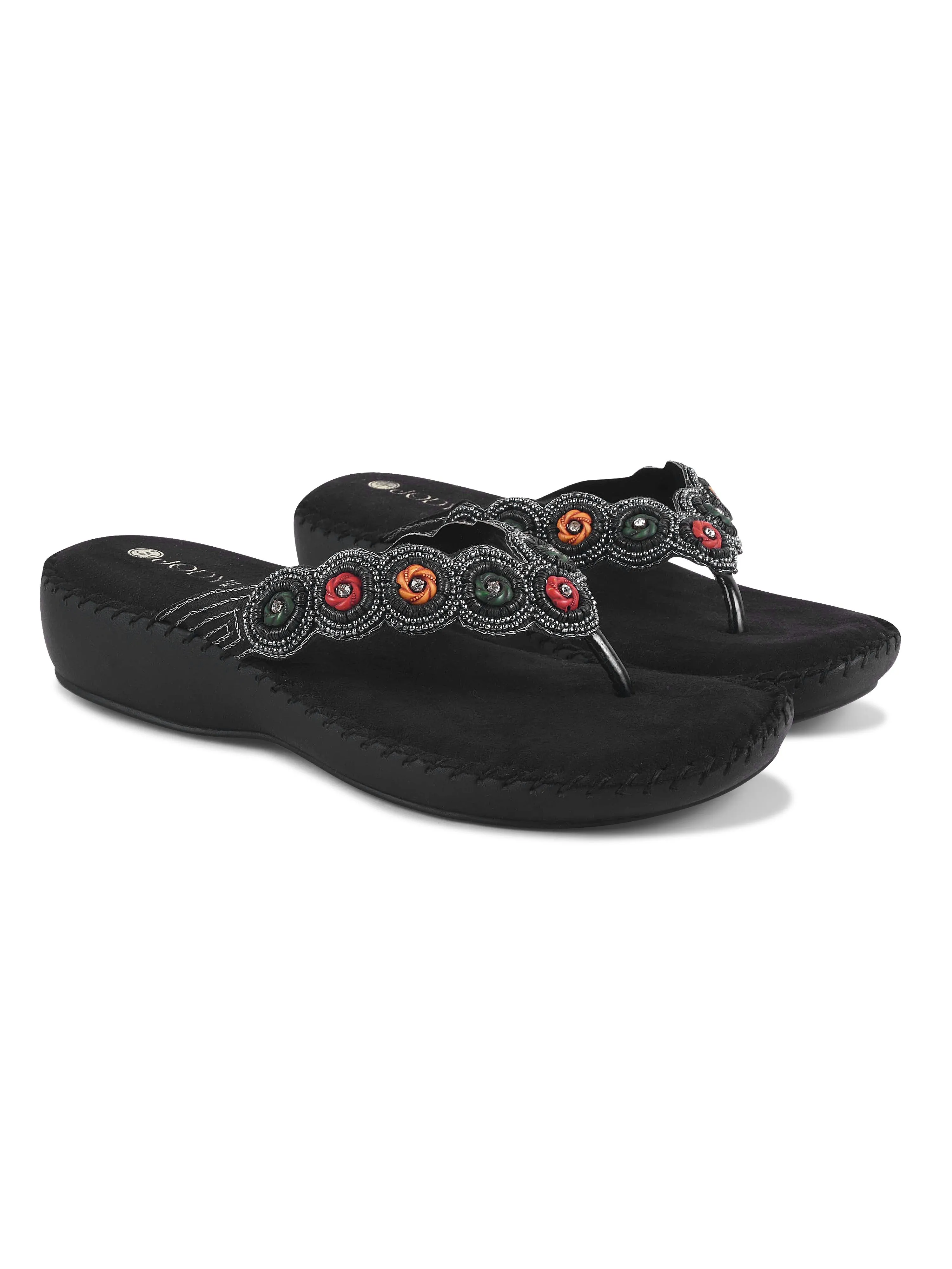 Comfy Beaded Doctor Heel Slipper