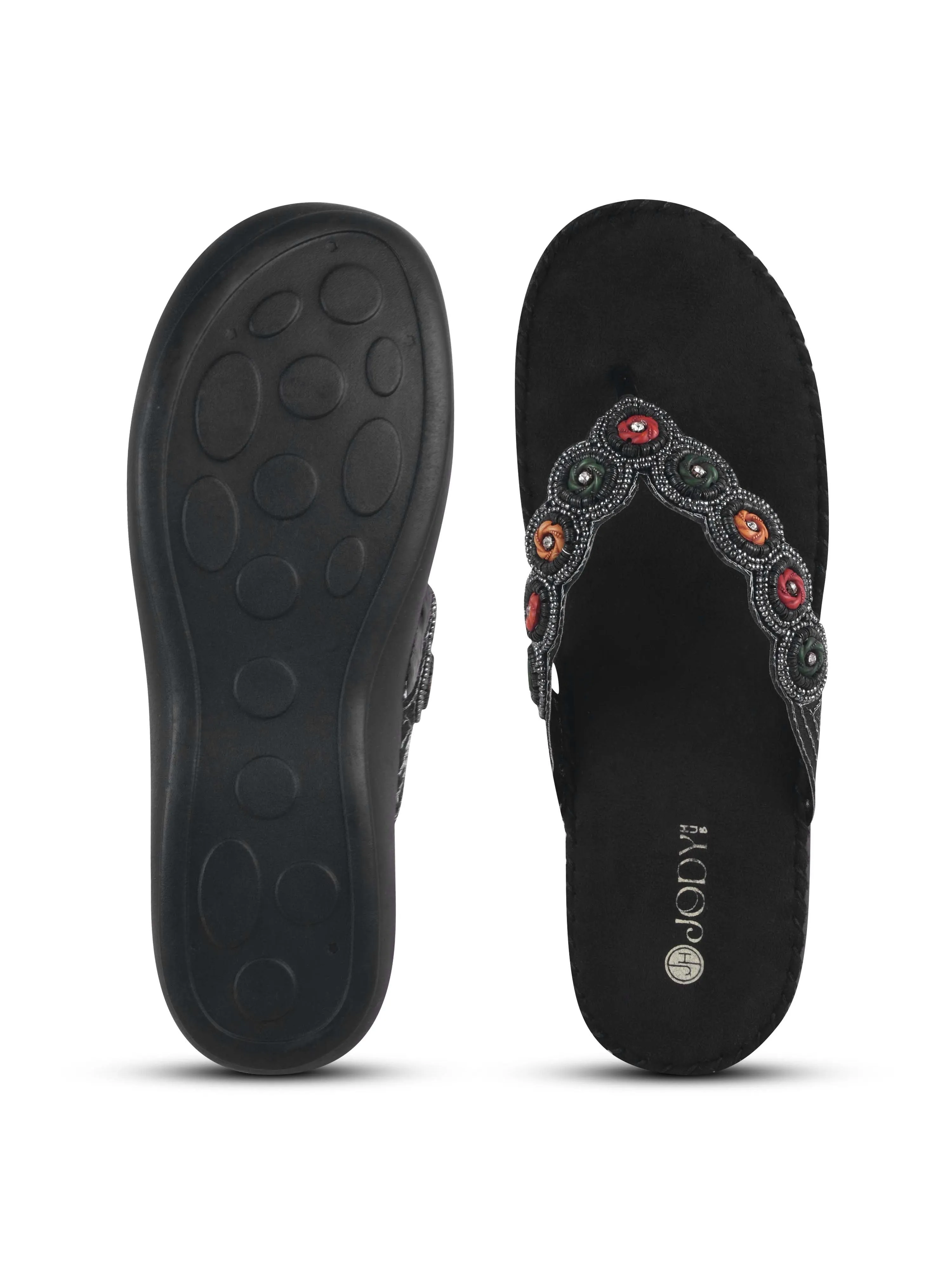 Comfy Beaded Doctor Heel Slipper
