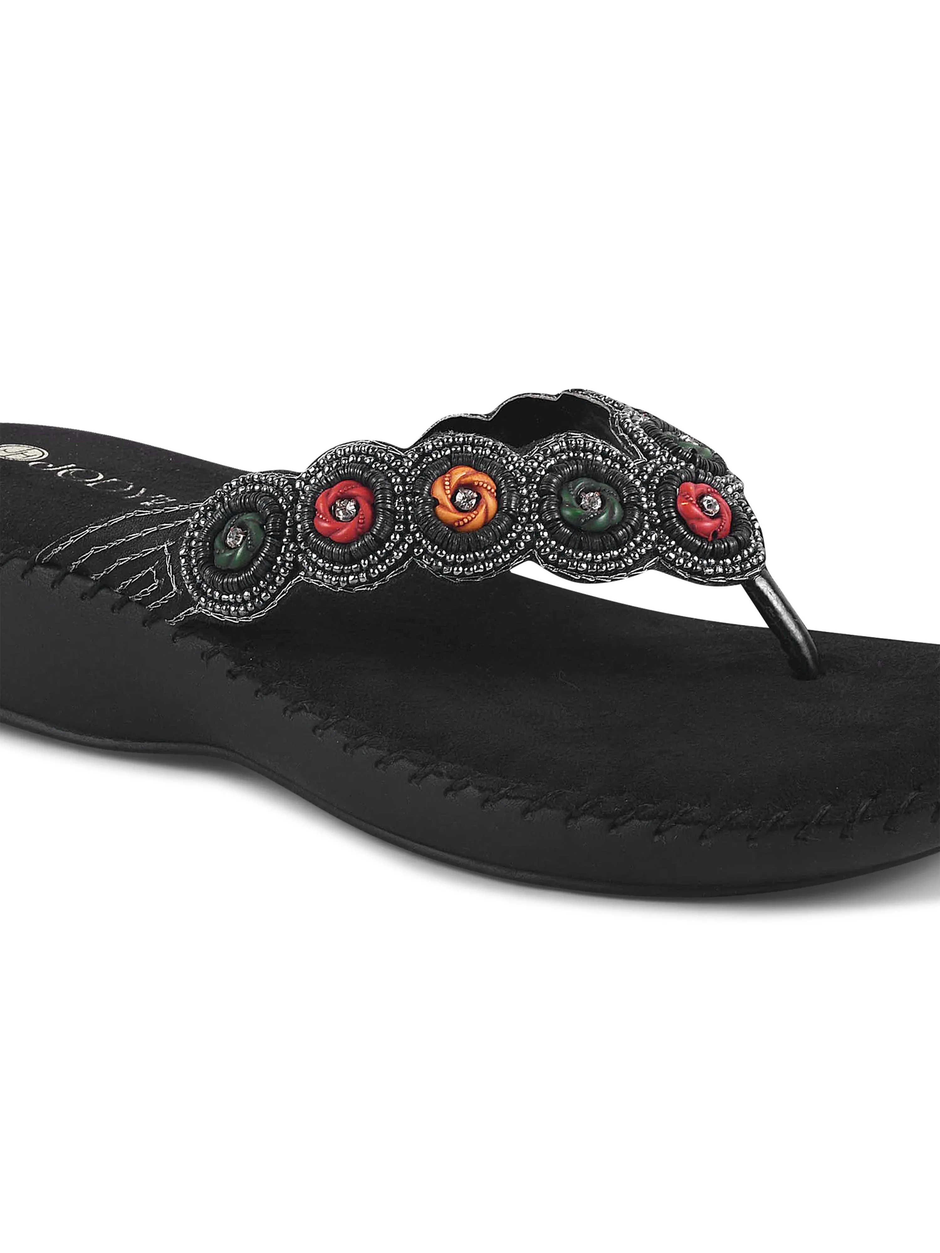 Comfy Beaded Doctor Heel Slipper