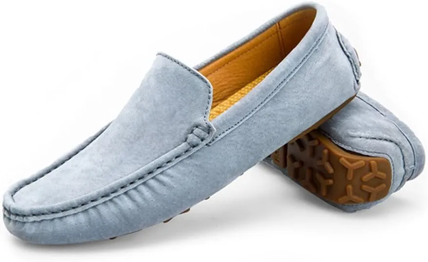 Comodish Men's Driving Loafers Solid Color Penny Boat Moccasins Breathable Insole Soft Sole Formal Oxford