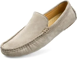 Comodish Men's Driving Loafers Solid Color Penny Boat Moccasins Breathable Insole Soft Sole Formal Oxford