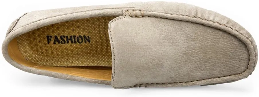 Comodish Men's Driving Loafers Solid Color Penny Boat Moccasins Breathable Insole Soft Sole Formal Oxford