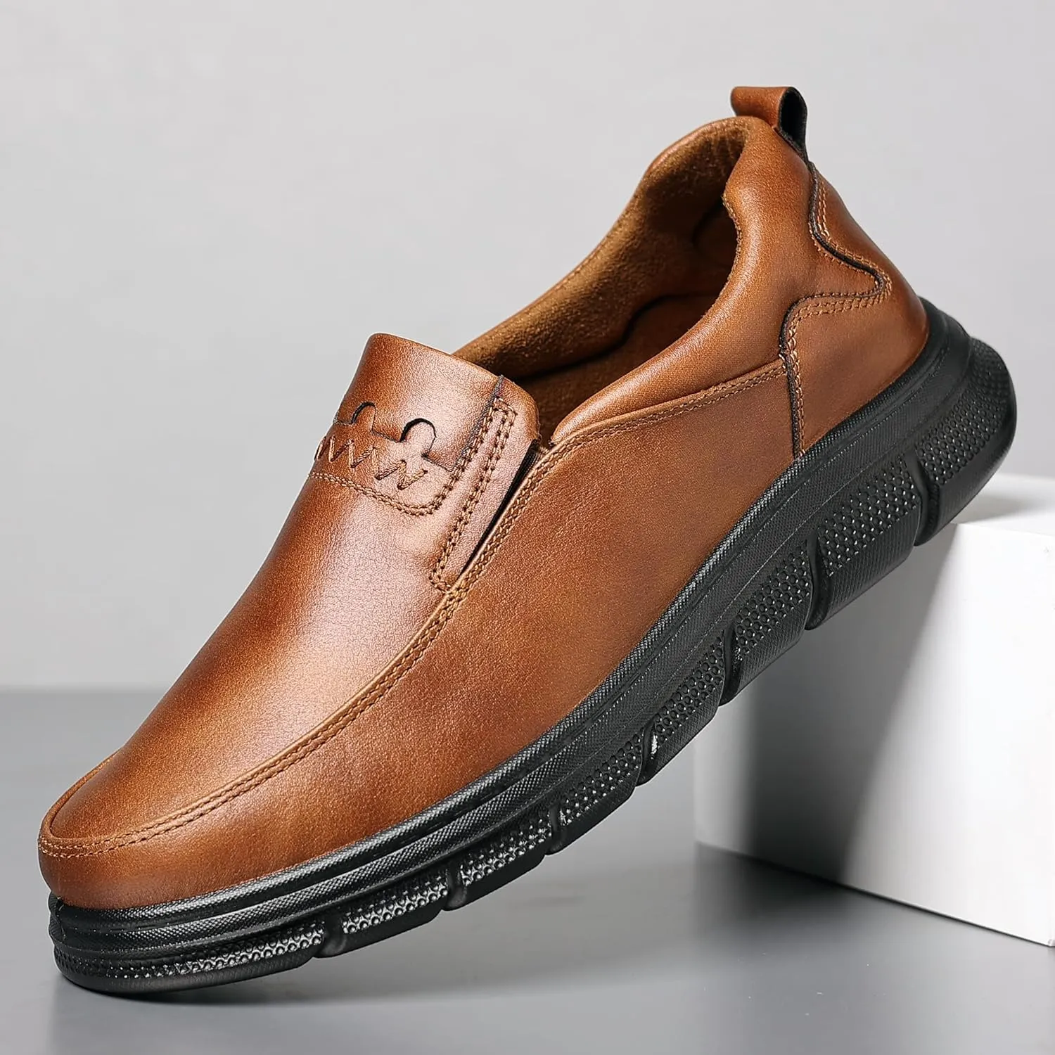 COSIDRAM Mens Casual Loafers Comfortable Soft Classic Moccasin Slip On Daily Walking Shoes