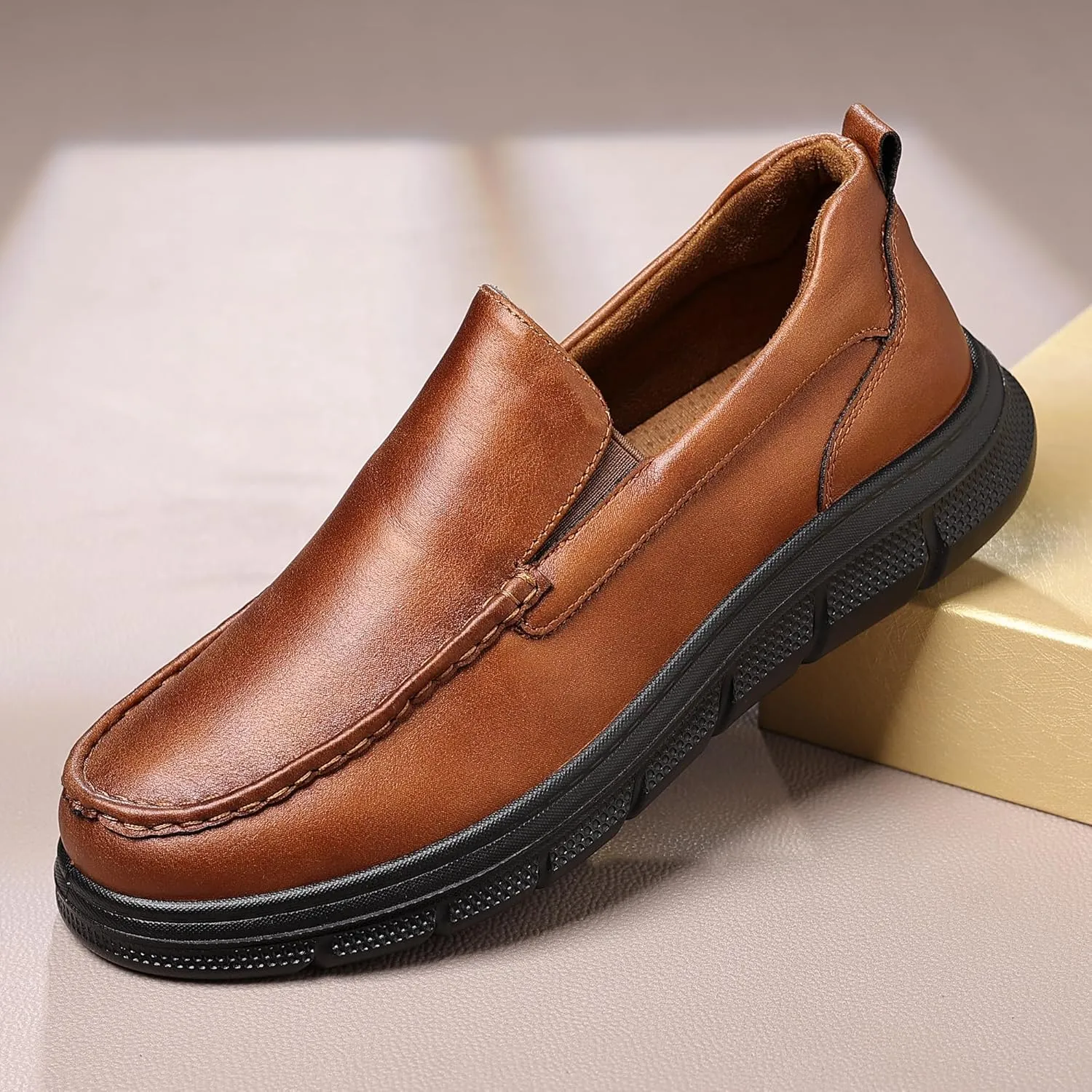 COSIDRAM Mens Casual Loafers Comfortable Soft Classic Moccasin Slip On Daily Walking Shoes