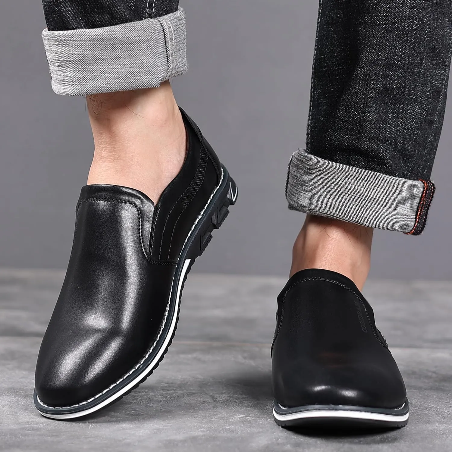 COSIDRAM Mens Casual Shoes Slip on Loafers Lightweight Hollow Out Breathable Male Shoes