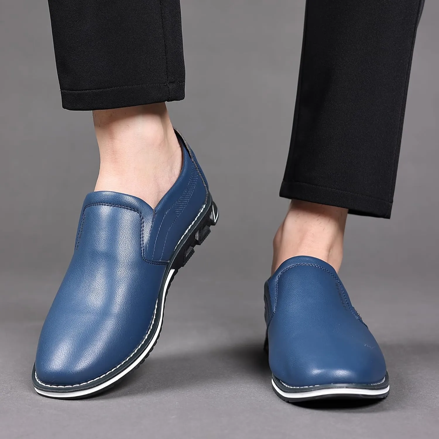 COSIDRAM Mens Casual Shoes Slip on Loafers Lightweight Hollow Out Breathable Male Shoes