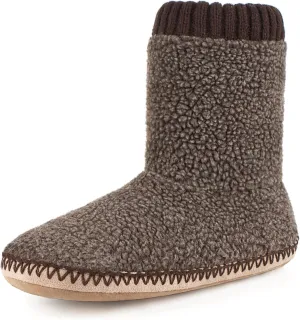 Cozy Boot Slippers for Men Indoor, Fuzzy House Shoes with Non Slip Gripper Soles, Soft Warm Moccasin Socks, Winter Gifts for Christmas Unique