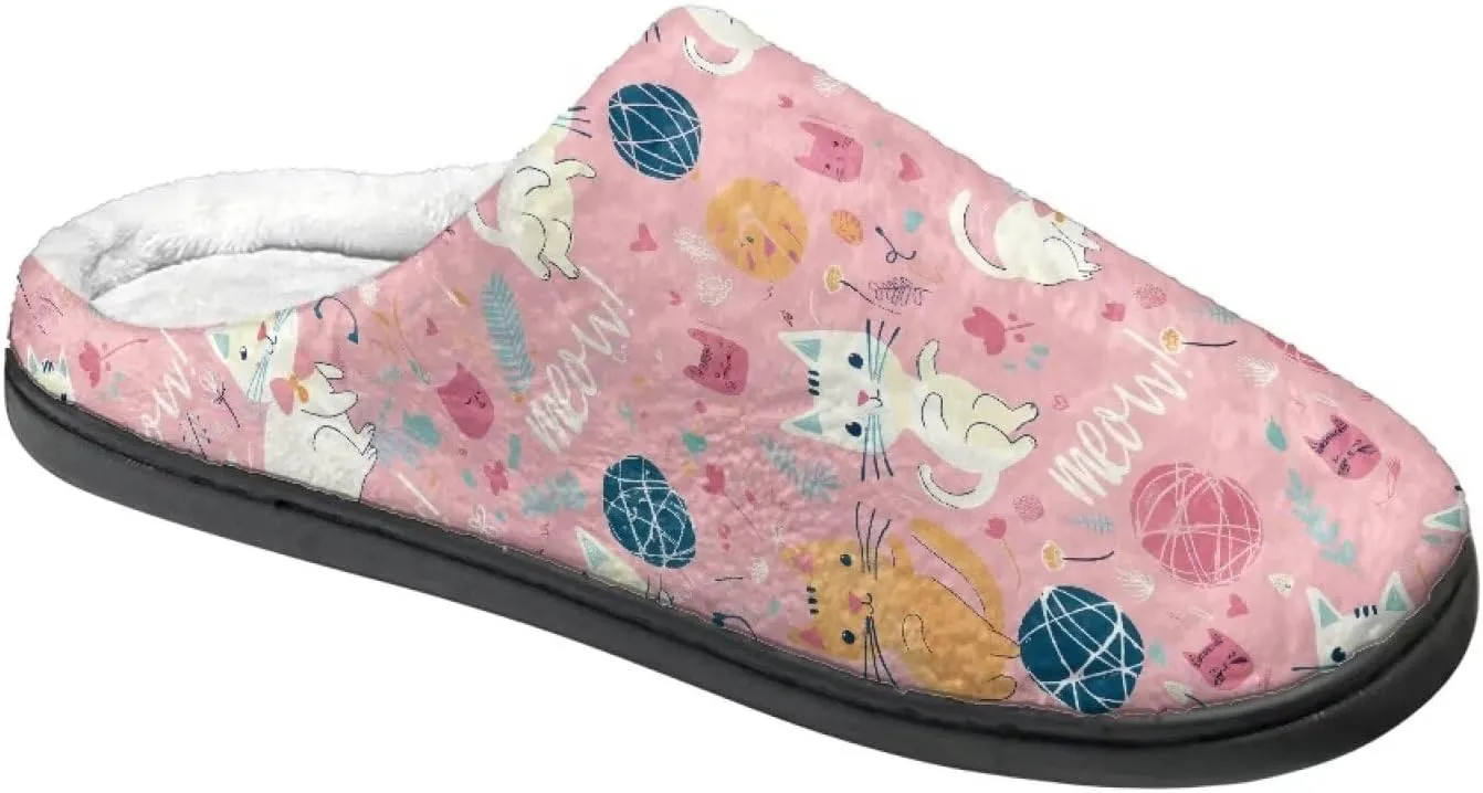 Cozy Slippers for Women - Indoor and Outdoor Cotton Slippers House Shoes with Anti-Skid Sole, Gifts for Women Men