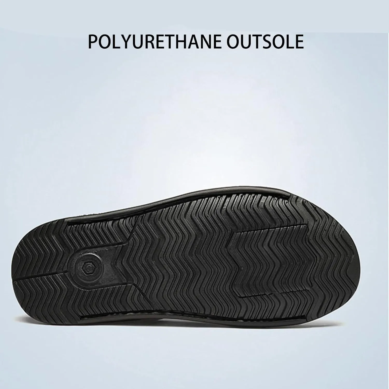 Crepuscute Men's Open Toe Leather Slide Sandals Slip On Comfortable Lightweight Casual Beach Slides Summer Outdoor Sandals