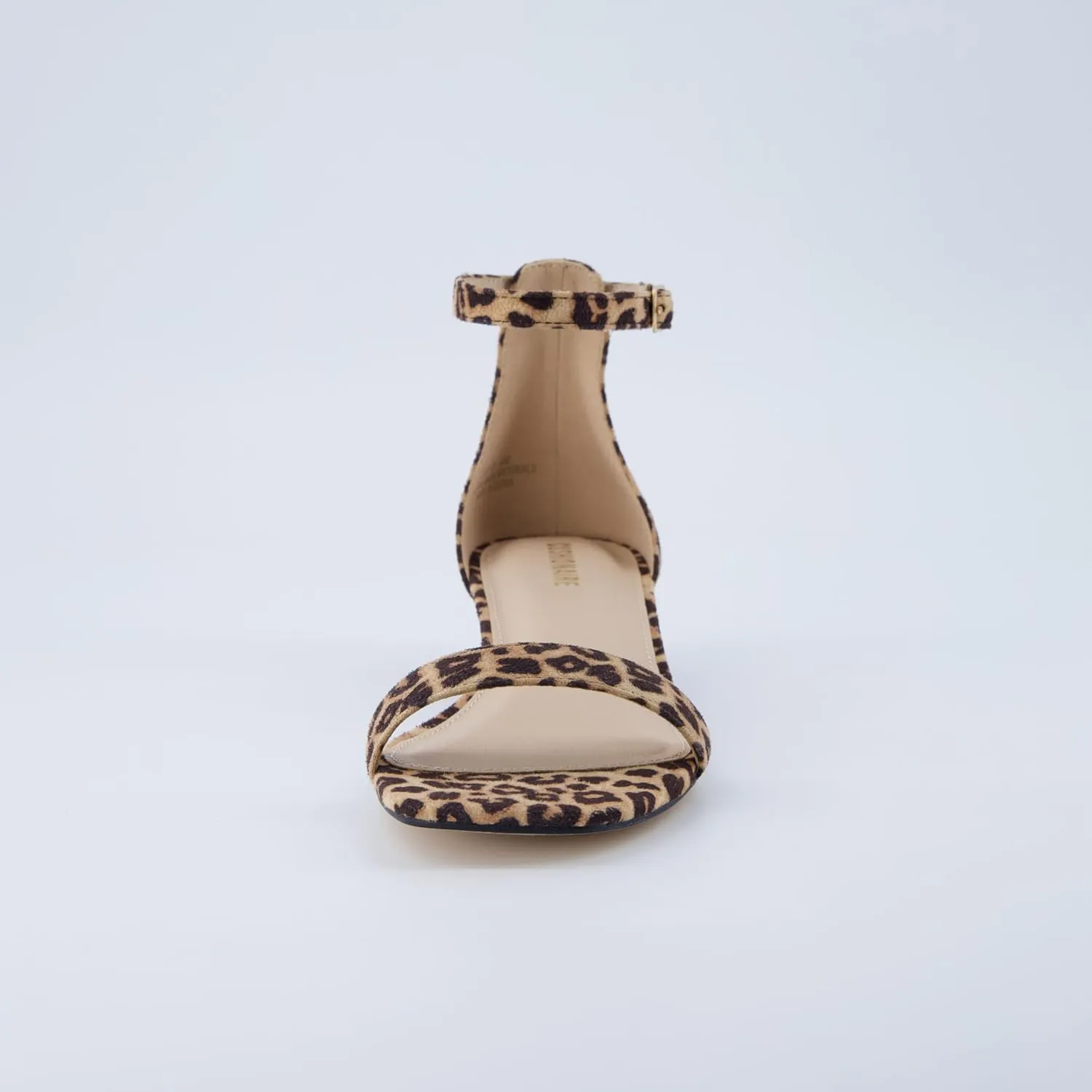 CUSHIONAIRE Solo Women’s Kitten Heel Dress Sandal – 1 Band Ankle Strap Heel with Cushioned Footbed & Faux Suede Upper