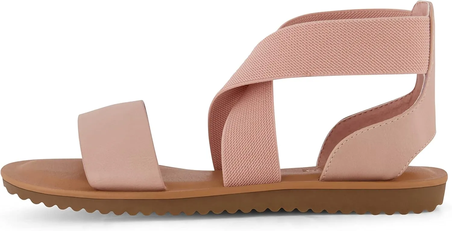 CUSHIONAIRE Women's Chancy stretch gore sandal  Memory Foam and Wide Widths Available