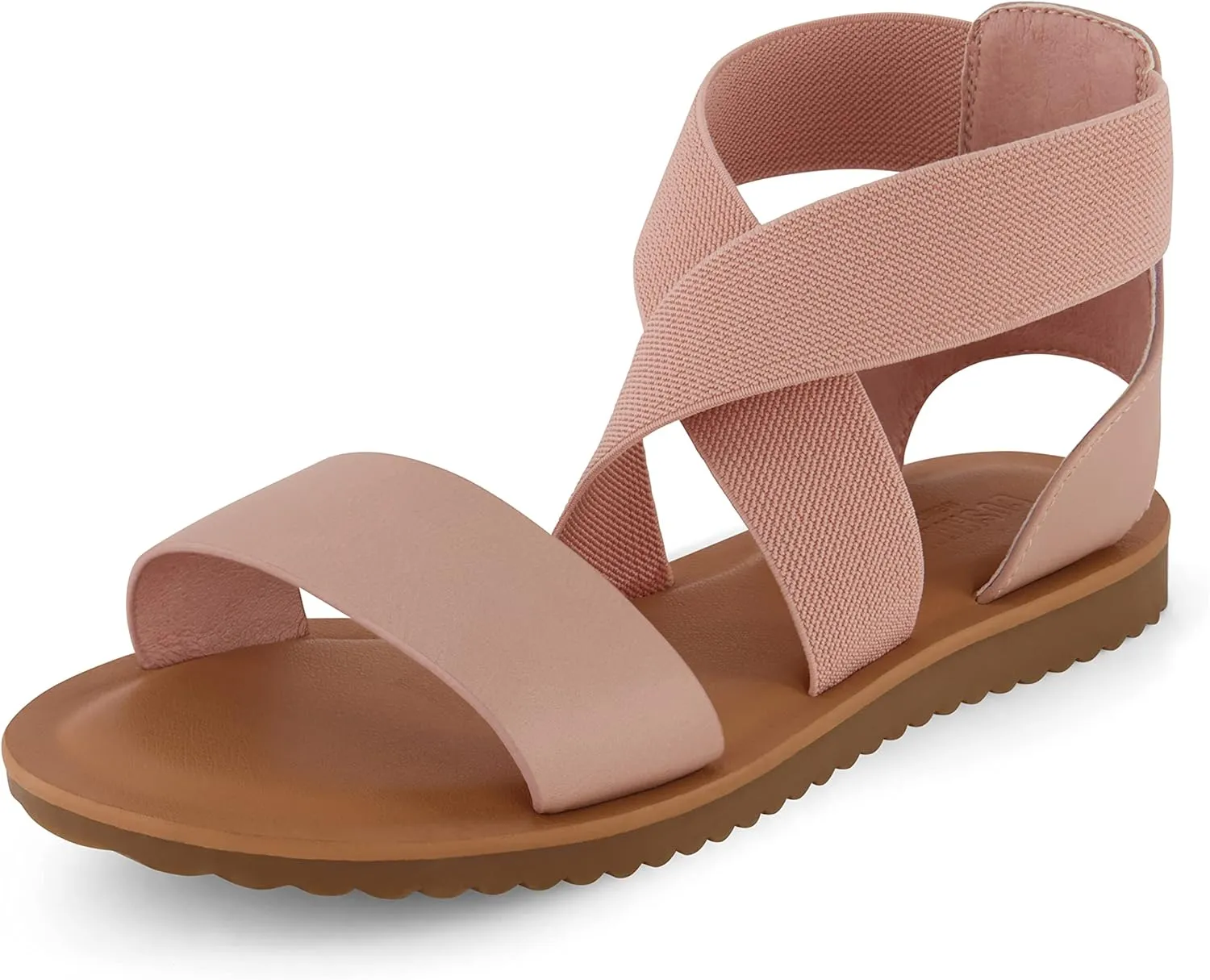 CUSHIONAIRE Women's Chancy stretch gore sandal  Memory Foam and Wide Widths Available