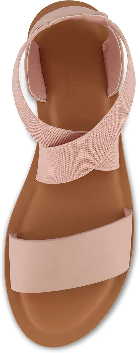 CUSHIONAIRE Women's Chancy stretch gore sandal  Memory Foam and Wide Widths Available