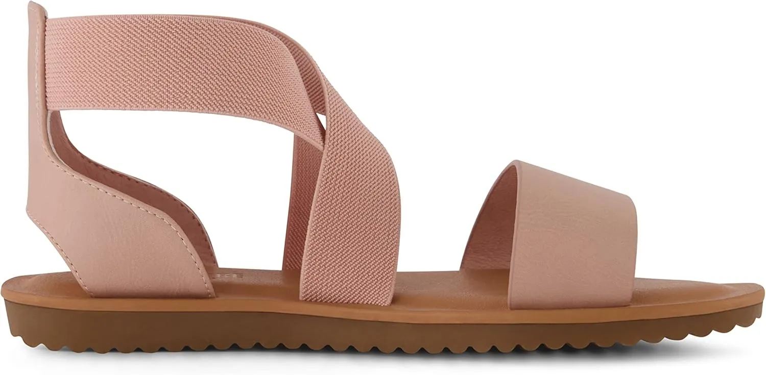 CUSHIONAIRE Women's Chancy stretch gore sandal  Memory Foam and Wide Widths Available