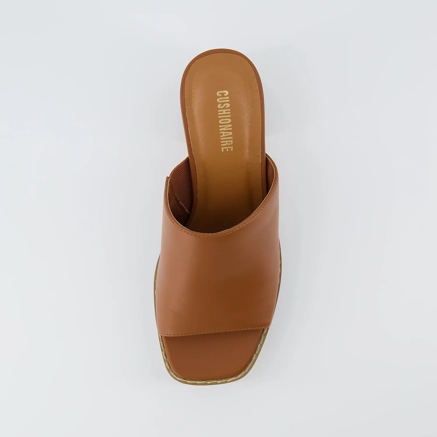 CUSHIONAIRE Women's Keeper soft one band Heel Sandal  Memory Foam, Wide Widths Available
