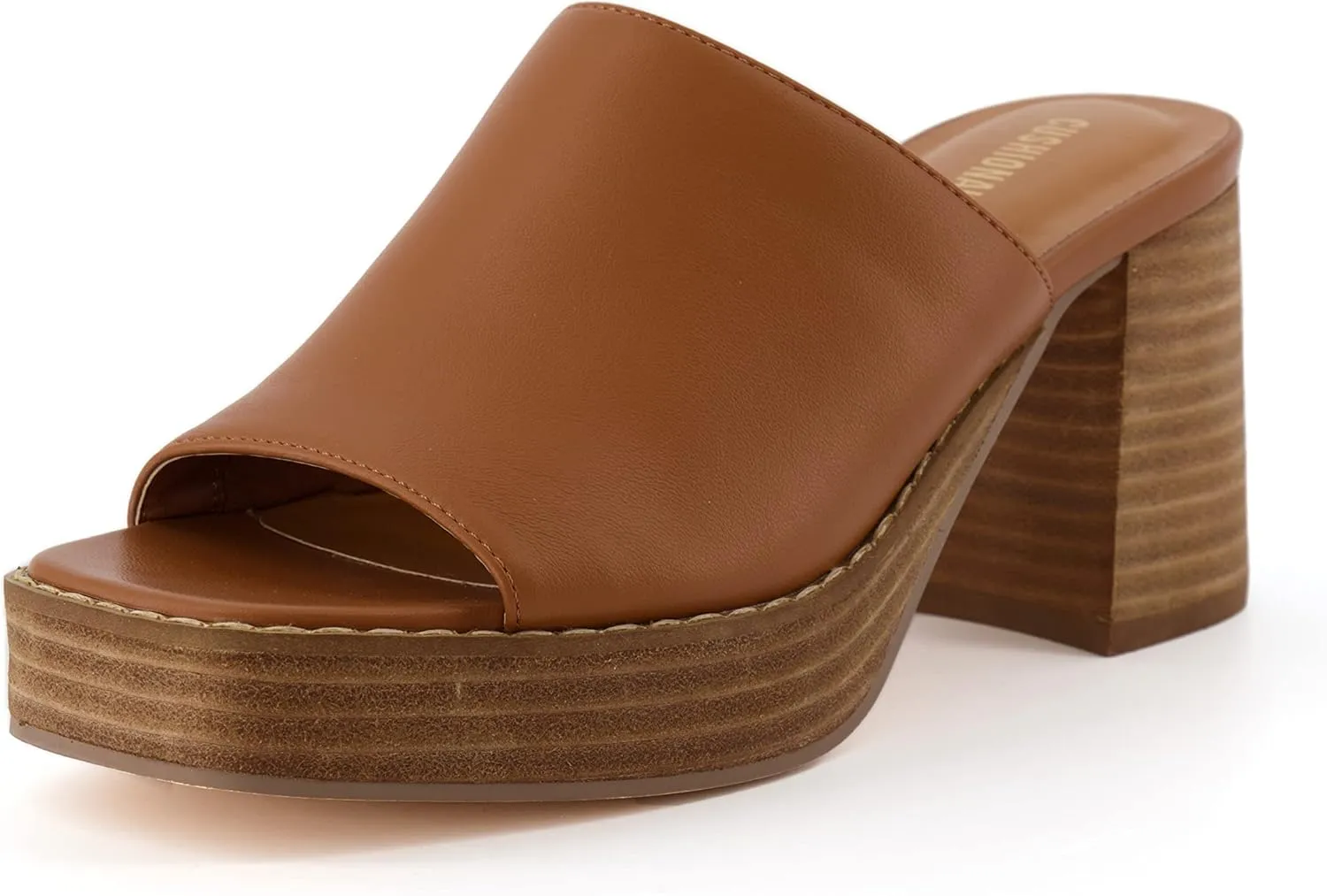 CUSHIONAIRE Women's Keeper soft one band Heel Sandal  Memory Foam, Wide Widths Available
