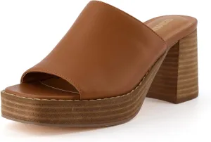 CUSHIONAIRE Women's Keeper soft one band Heel Sandal  Memory Foam, Wide Widths Available