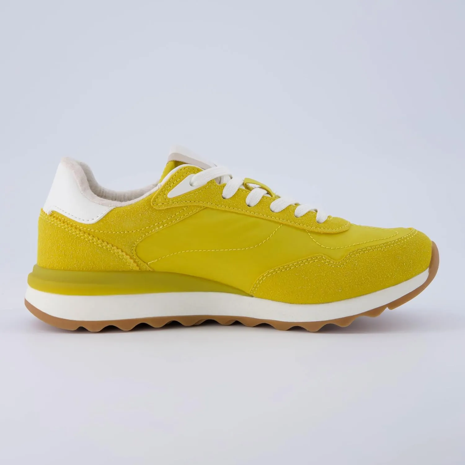 CUSHIONAIRE Women's Kicks lace up Nylon Sneaker  Comfort Foam, Wide Widths Available