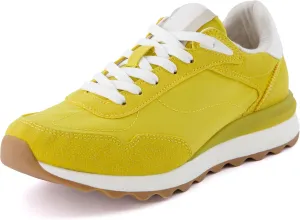 CUSHIONAIRE Women's Kicks lace up Nylon Sneaker  Comfort Foam, Wide Widths Available