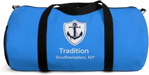 Custom Nautical Duffel Bag, Custom Boat Name Bag, Boat Accessory, Boating Gift, Nautical Yacht Gift, Personalized Anchor New Boat Owner Gift, for Gym, Travel (Blue, Large)