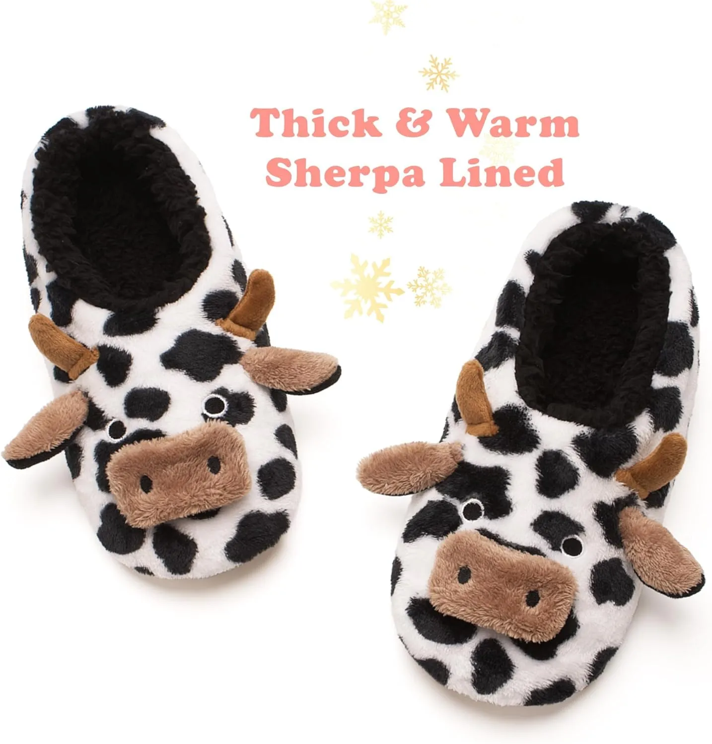Cute Animal Slippers for Kids Girls Women, Fuzzy House Socks with Soft Anti-Skid Soles - Unique Gifts for Mom and Animal Lovers!