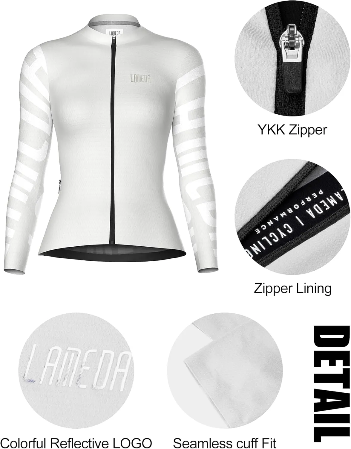 Cycling Jersey Women Long Sleeve, Breathable Bike Jersey with Pockets, Bike Shirts for Bicycle Road Biking Riding