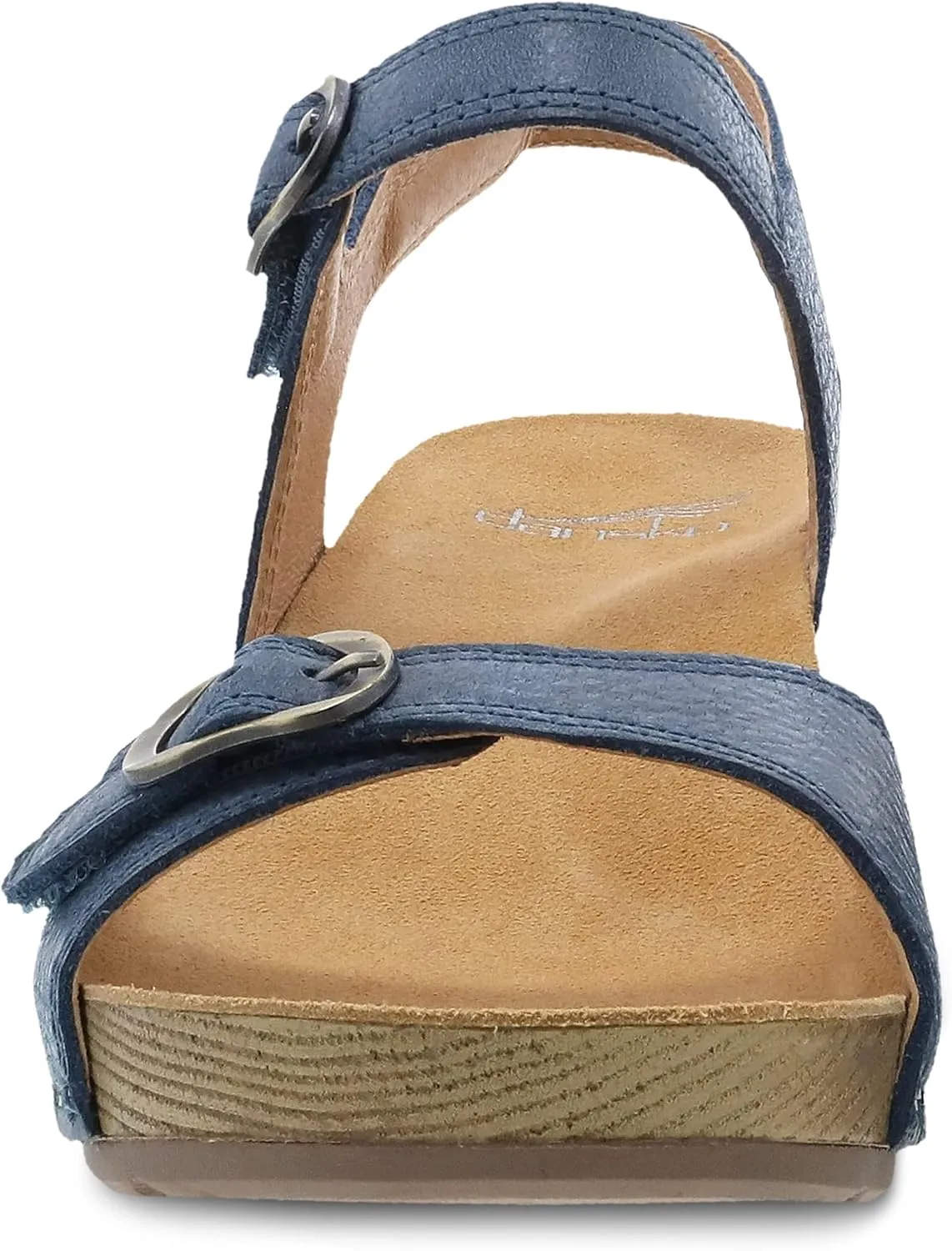 Dansko Tricia Wedge Sandal for Women – Cushioned, Contoured Footbed for All-Day Comfort and Support – Adjustable Hook & Loop Straps with Buckle Detail – Lightweight Rubber Outsole
