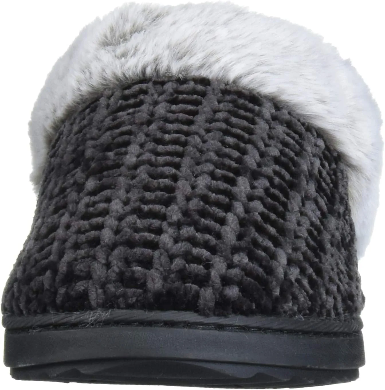 Dearfoams Women's Allison Fairisle Or Solid Chenille Knit Scuff Slipper