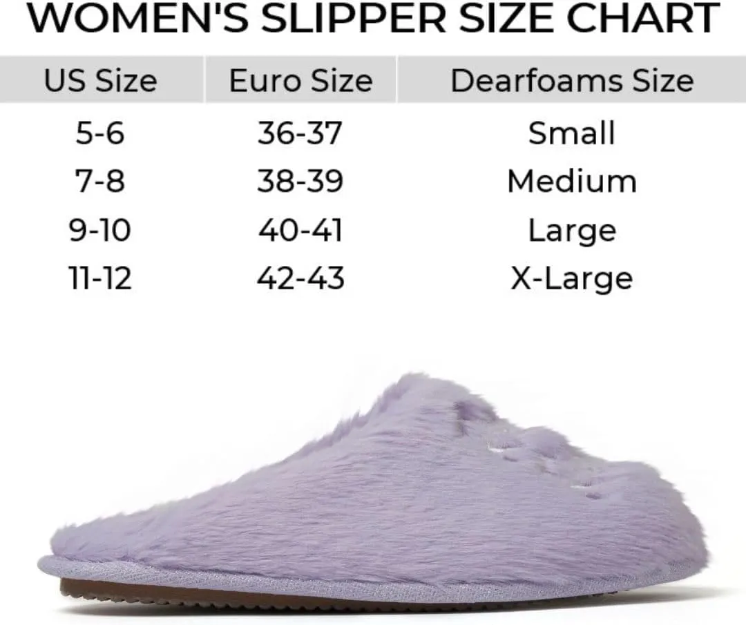 Dearfoams Women's Fluffy Cute Scuff Slipper